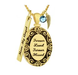 Always In My Heart Cremation Pendant Urn - Love Charms Option