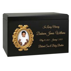 Gold Photo Frame Child Cremation Urn 