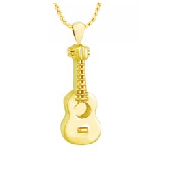 Acoustic Guitar 10KT or 14KT Gold Cremation Jewelry Urn