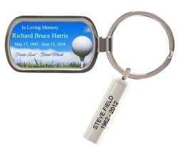 Golf Memorial Keychain Urn