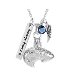 Gone Fishing Silver Pendant Urn - Love Charms Option