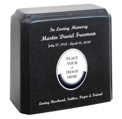 Marble Gray Photo Options Adult Urn