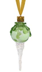 Green Snowball Icicle Ornament Keepsake Urn