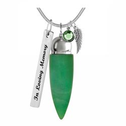 Green Aventurine Cremation Jewelry Urn