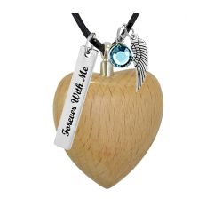 Heart Cherry Cremation Necklace Urn - Love Charms Option