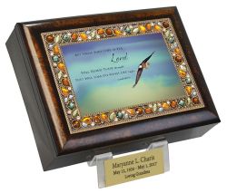 Hope In The Lord Music Box Urn "Amazing Grace"