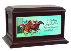 Horse Racing Memorial Adult or Medium Urn