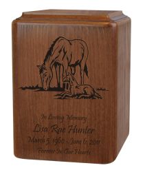 Custom Engraved Mother's Love Horse Urn