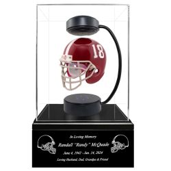 Football Cremation Urn & University of Alabama 16 Hover Helmet Decor