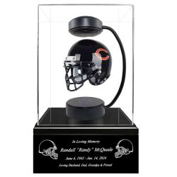 Football Cremation Urn & Chicago Bears Hover Helmet Décor
