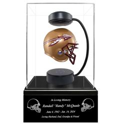 Football Adult or Medium Cremation Urn & Florida State Seminoles Hover Helmet Décor - Free Engraving
