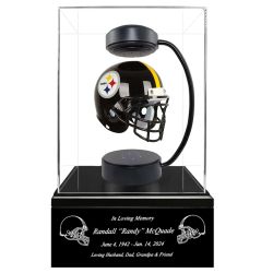 Football Adult or Medium Cremation Urn & Pittsburgh Steelers Hover Helmet Décor - Free Engraving