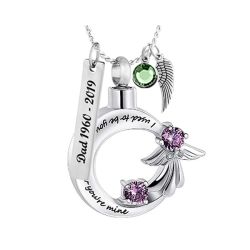 I Used to Be Your Angel Amethyst Ash Jewelry Urn - Love Charms Option