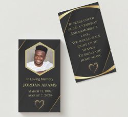 If Tears Photo Memorial Cards - Funeral  Cards - Celebration of Life Cards