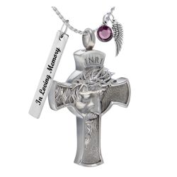 Jesus Cross Jewelry Ash Urn - Love Charms® Option 