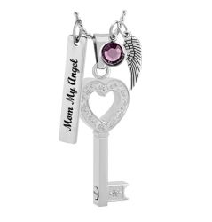 Key To My Love Ash Pendant Urn - Love Charms Option