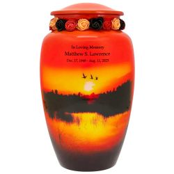Lakeside Sunset Cremation Urn