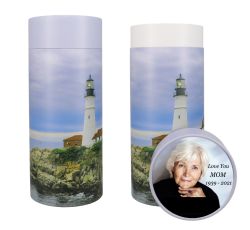 Lighthouse Scattering Tube Urn - Photo & Text Options 