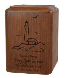 Custom Wood Lighthouse Urn 