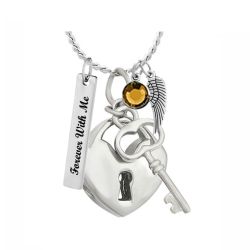 Locked In My Heart Cremation Ash Urn - Love Charms Option