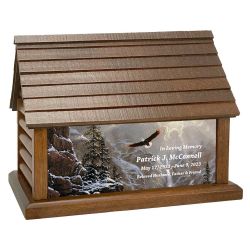 Soaring High Eagle Log Cabin Keep The Memory® Cremation Urn