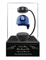 Baseball Cremation Urn & Los Angles Dodgers Hover Helmet Décor