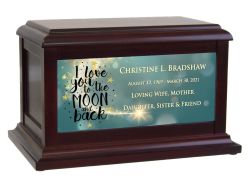 I Love You To The Moon and Back Adult or Medium Urn