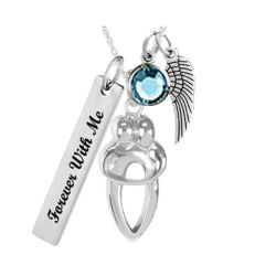 Lovers Sterling Silver Ash Urn - Love Charms™ Option