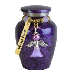 Purple Marbled Pewter Keepsake Urn