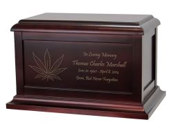 Marijuana Leaf Cremation Urn