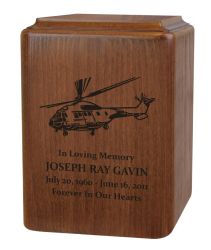 US Marine Corps Helicopter Memorial  - Laser Engraved Urn