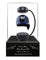 Baseball Cremation Urn & Milwaukee Brewers Hover Helmet Décor