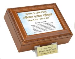 Mommy or Daddy Don't Cry Heaven Music Box Urn "Amazing Grace"