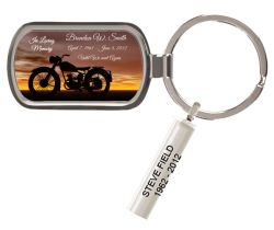 Motorcycle Sunset Keychain Keepsake