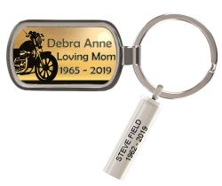 Motorcycle Reflections Keychain Urn