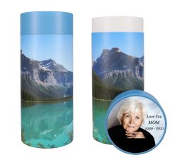 Mountain Scattering Tube Urn - Photo & Text Options 