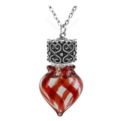 Mourning Red Heart Teardrop Cremation Jewelry