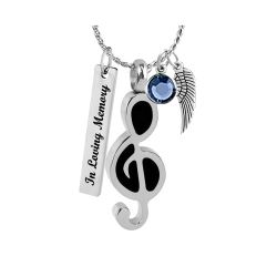 Music Note Pendant Urn - Love Charms Option