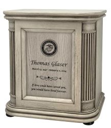 French Country Grey Branches of Service Urn by Howard Miller - Adult Wood Cremation Urn