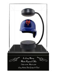 Baseball Cremation Urn & New York Mets Hover Helmet Décor