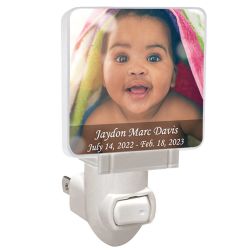 Memorial Photo Night Light - 2 Lines of Personalization