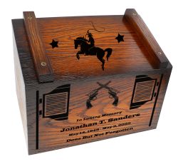 Western Rodeo Ammo Box Cremation Urn