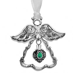 Angel Emerald Crystal Ornament Urn