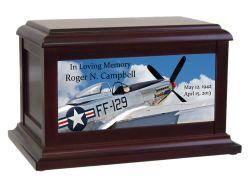 Customized P-51 Warbird American Dream Urn© With Laser Engraving