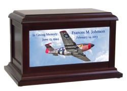 Customized P-51 In Flight American Dream Urn© With Laser Engraving