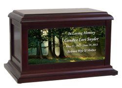 Customized Peaceful Forest American Dream Urn© With Personalized Engraving