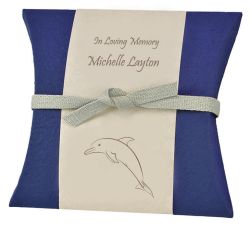 Peaceful Pillow® Navy Dolphin Water Burial Urns