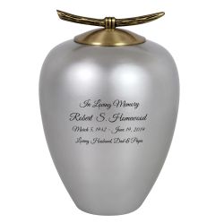 Asian Inspired Pewter Cremation Urn