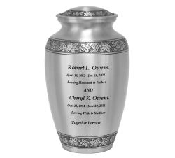 Leaves Of Peace Pewter Urn