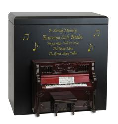 Piano Braille Cremation Urn